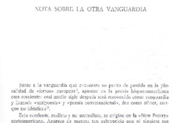Nota sobre la otra vanguardia
