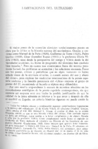 Limitaciones del Ultraísmo