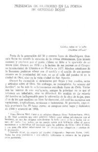 Presencia de Huidobro en la poesía de Gonzalo Rojas