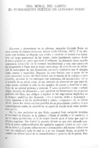 Una moral del canto: el pensamiento poético de Gonzalo Rojas