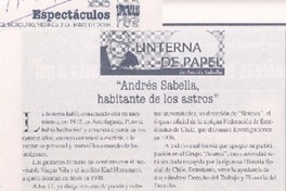 "Andrés Sabella, habitante de los astros"