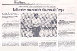 La literatura para subsistir al racismo de Europa (entrevista)
