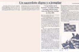 Un sacerdote digno y ejemplar