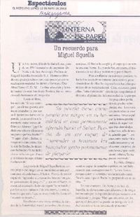 Un recuerdo para Miguel Squella