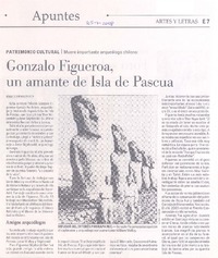 Gonzalo Figueroa, un amante de Isla de Pascua