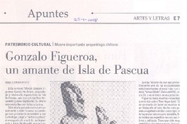 Gonzalo Figueroa, un amante de Isla de Pascua