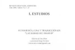 Fotografía, cine y traducción en "Las babas del diablo"