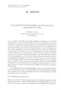 Cuadernos de notas sobre Las Genealogías de Margo Glantz