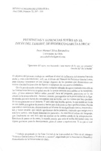 Presencias y ausencias sufíes en el Diván de Tamarit, de Federico García Lorca