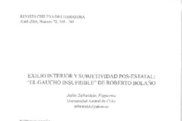 Exilio interior y subjetividad pos-estatal