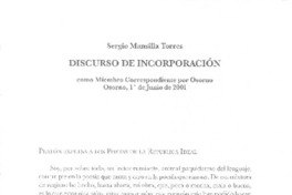 Discurso de incorporación
