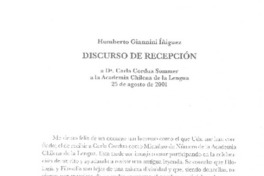 Discurso de recepción