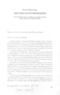 Discurso de incorporación