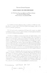 Discurso de recepción