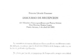 Discurso de recepción