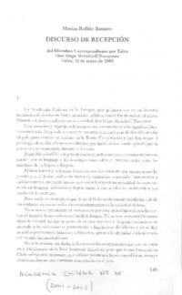 Discurso de recepción