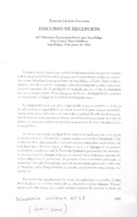 Discurso de recepción