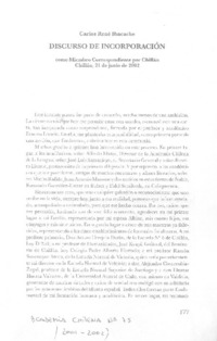 Discurso de incorporación