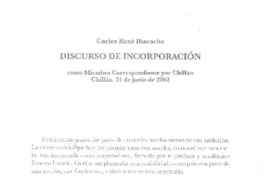 Discurso de incorporación