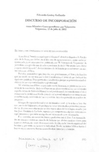 Discurso de incorporación