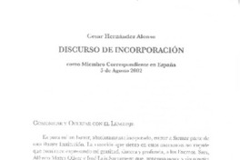 Discurso de incorporación