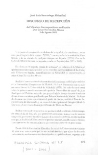 Discurso de recepción