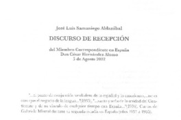 Discurso de recepción