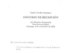 Discurso de recepción