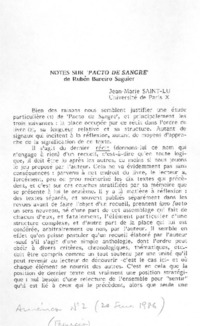 Notes sur "Pacto de sangre"