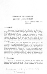 Símbolos de Ojo por diente de Rubén Bareiro Saguier.