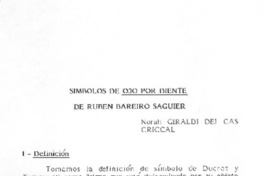 Símbolos de Ojo por diente de Rubén Bareiro Saguier.