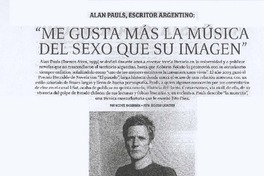 "Me gusta más la música del sexo que su imagen" (entrevista)