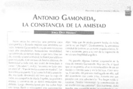 Antonio Gamoneda, la constancia de la amistad