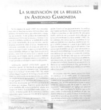 La sublevación de la belleza en Antonio Gamoneda