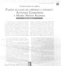 Partes iguales de vértigo y olvido