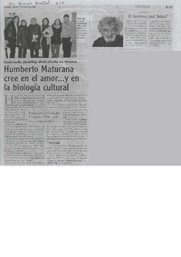 Humberto Maturana cree en el amor