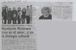 Humberto Maturana cree en el amor