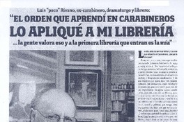 "El orden que aprendí en carabineros lo apliqué a mi librería" (entrevista)