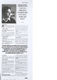 "Con el premio compraré pañales para mi hijo" 8entrevista)