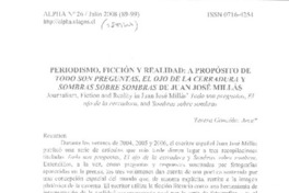 Periodismo, ficción y realidad