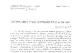 Lo fantástico en los cuentos de R. Ribeyro