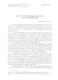 Juan Gelman: Premio Cervantes de literatura 2007