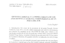 Ernesto Cardenal y la poesía chilena de los años setenta y ochenta