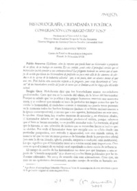 Historiografía, ciudadanía y política (entrevista)