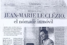 Jena-Marie Le Clézio, el nómade inmóvil