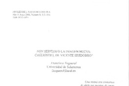 Non serviam o la imagen nueva