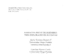 Narrativa breve de Huidobro