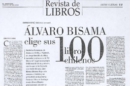 Álvaro Bisama elige sus 100 libros chilenos (entrevista)