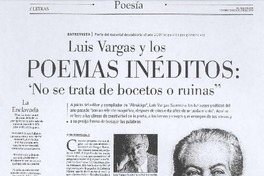 Luis Vargas y los poemas inéditos (entrevista)
