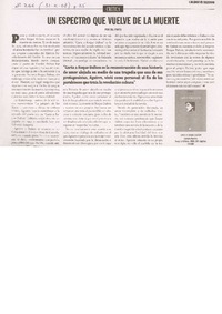 Un espectro que vuelve de la muerte